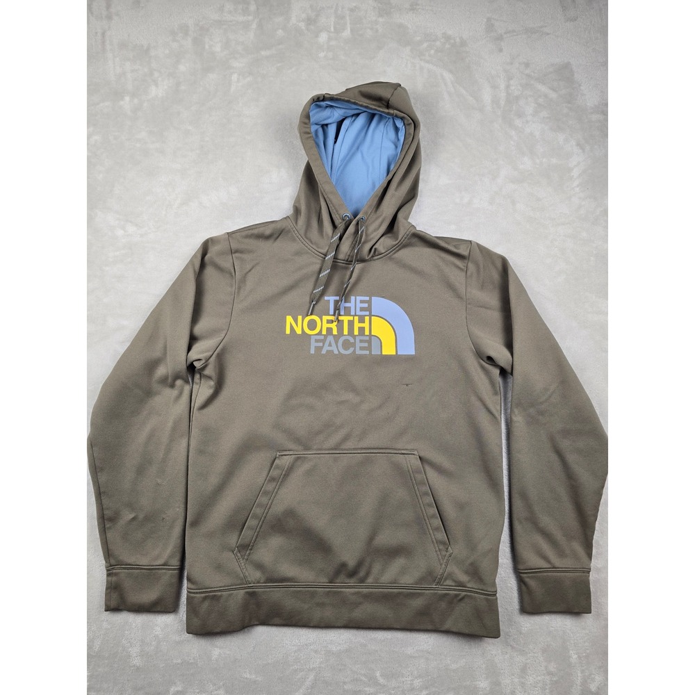 The North Face Hoodie Mens Medium Graphic Logo Fleece Pullover Sweatshirt